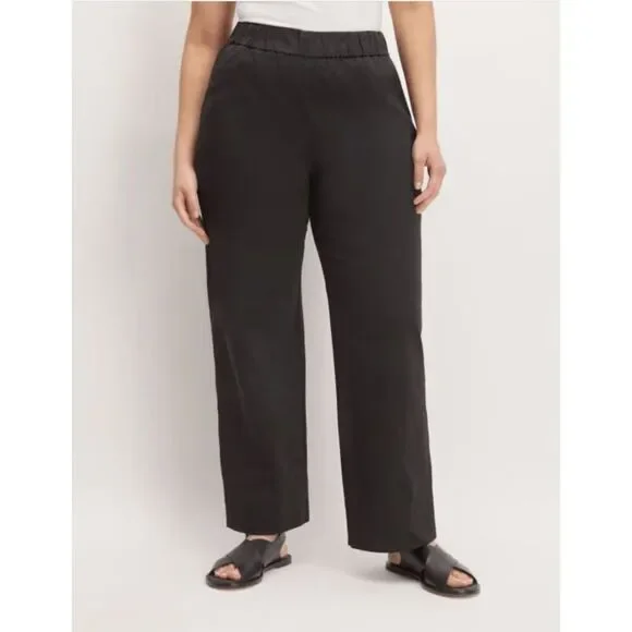NWOT Everlane Women's Black The Easy Pull On Elastic Waist Pants Medium - Picture 3 of 9